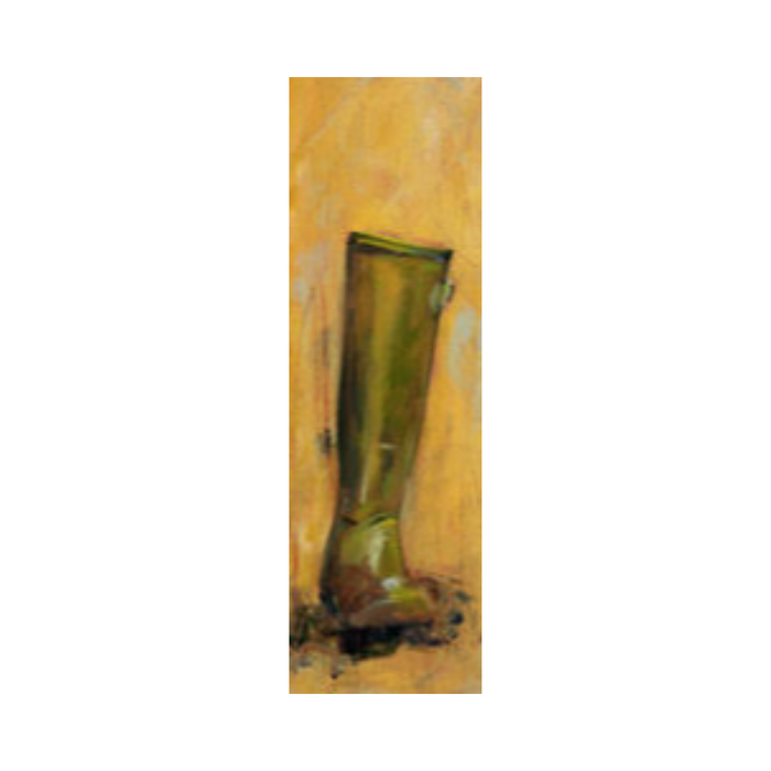 Wellies Artwork Art Print Art by Leah 10 x 30 Left Boot 