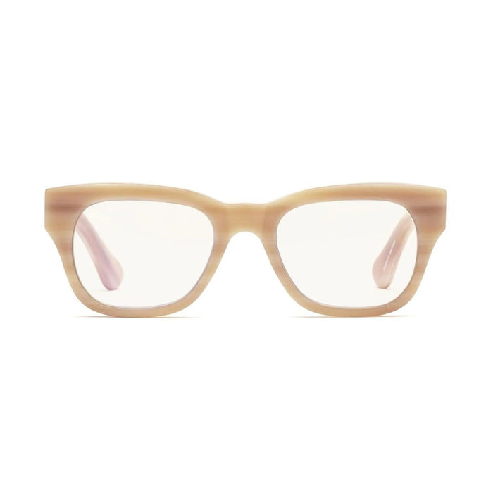 Miklos Reading Glasses, Polished Bone Readers Caddis   