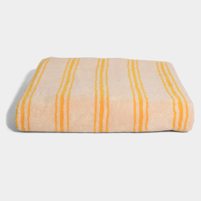 Organic Bath Sheet, Stripe Towel Homehagen Yellow  