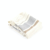 Oyster Stripe Guest Towel Towel Libeco   