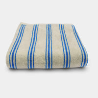 Organic Bath Sheet, Stripe Towel Homehagen Aqua Blue  