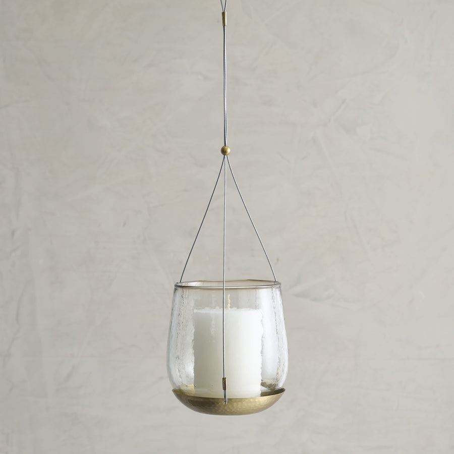 Pebbled Hanging Lantern Candle Holder The Collective Large  