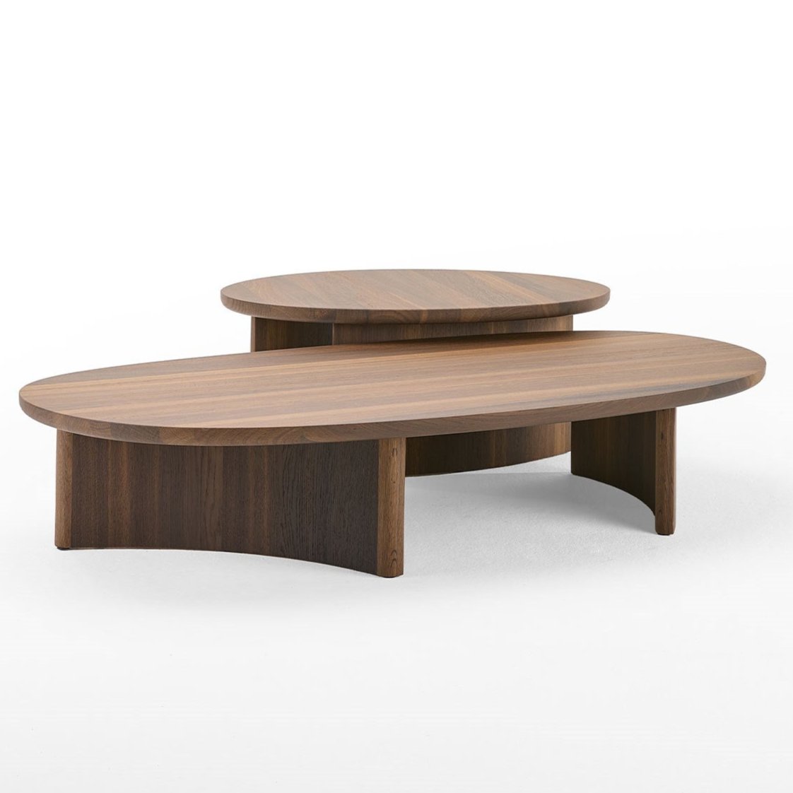 Nesting Dew Coffee Tables Furniture Arco Small-Low Walnut 