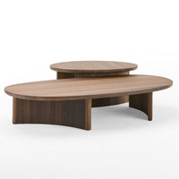 Nesting Dew Coffee Tables Furniture Arco Small-Low Walnut 