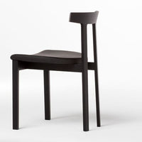 Torii Chair Dining Chair Bensen Black Leather Black Ash 