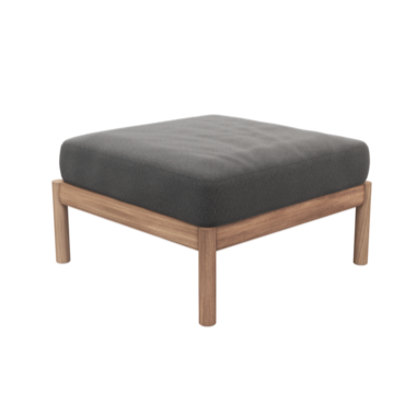 Tradition Ottoman Outdoor Ottoman FRITZ HANSEN Charcoal  