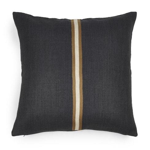 Jasper Pillow, Black Throw Pillow Libeco Black 25" x 25" Without Fill