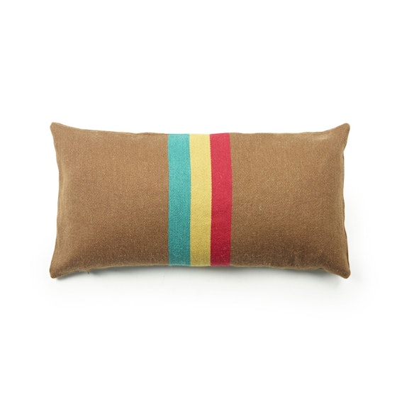 Manitoba Pillow Cover Throw Pillow Libeco 16"x31" Mutli Stripe With Fill