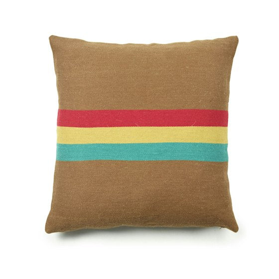 Manitoba Pillow Cover Throw Pillow Libeco 25"x25" Mutli Stripe With Fill