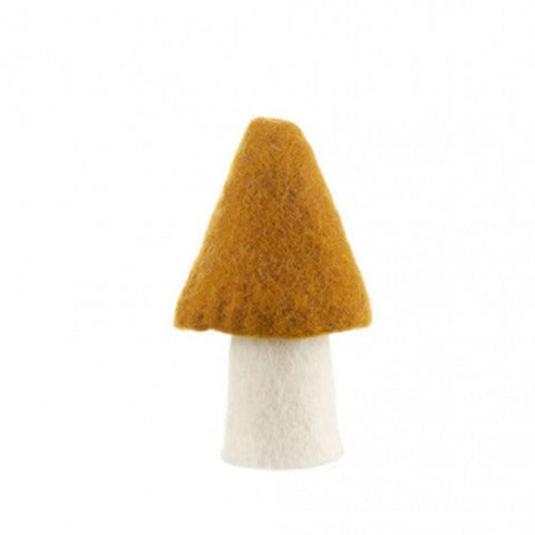 Felt Mushroom, Gold Decorative Object Muskhane Gold Morel Large