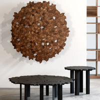 Ombra Table Coffee Table Zanat Round Black Stained Maple 