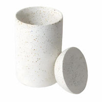 Cotton Swab Holder, White Terrazzo Cotton Swab Holder Pretti Cool   