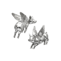 Flying Hogbats Wall Hanging Mercana Silver Set of Two 