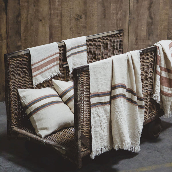 Harlan Stripe Fouta Throw Libeco   