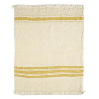 Mustard Stripe Fouta Throw Libeco   