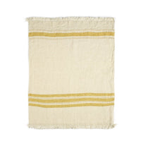 Mustard Stripe Guest Towel Hand Towel Libeco   