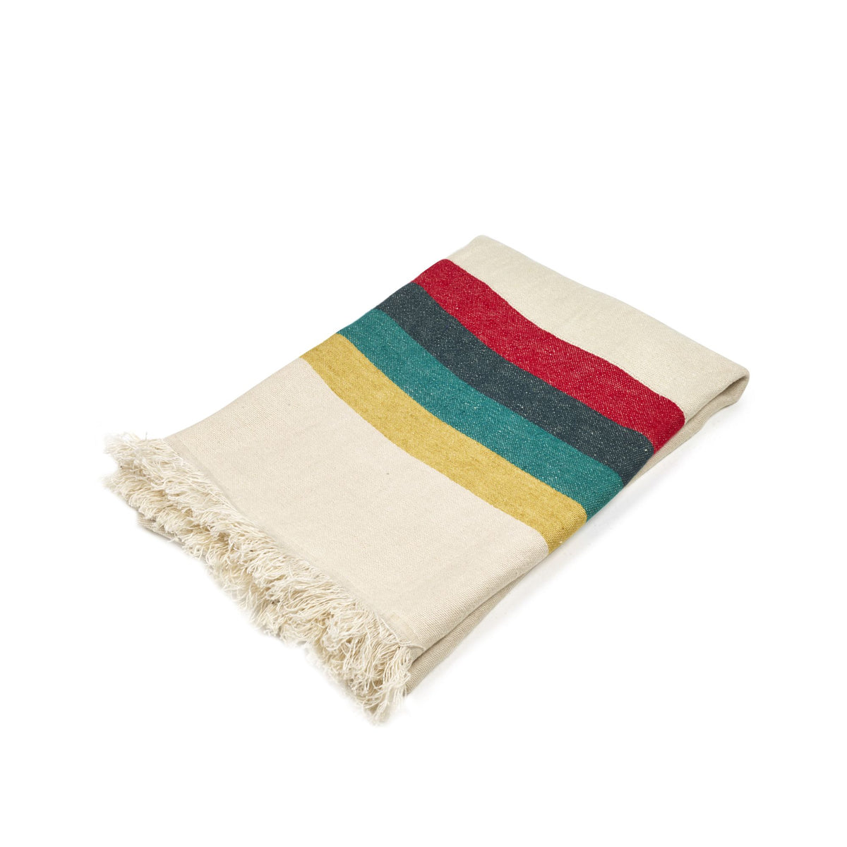 Summer Stripe Fouta Linen Throw Libeco   