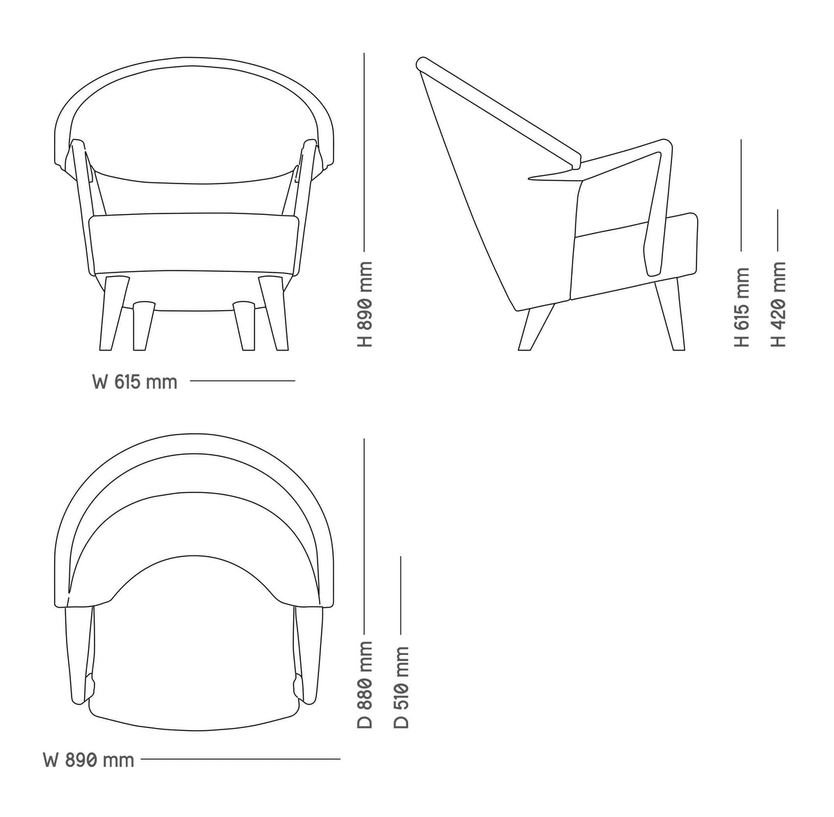 Unfluffy Lounge Chair Eikund   