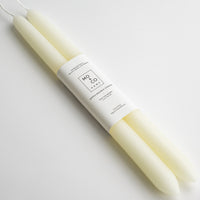 Natural White Beeswax Taper Candles Candle Mo & Co Home 14"  