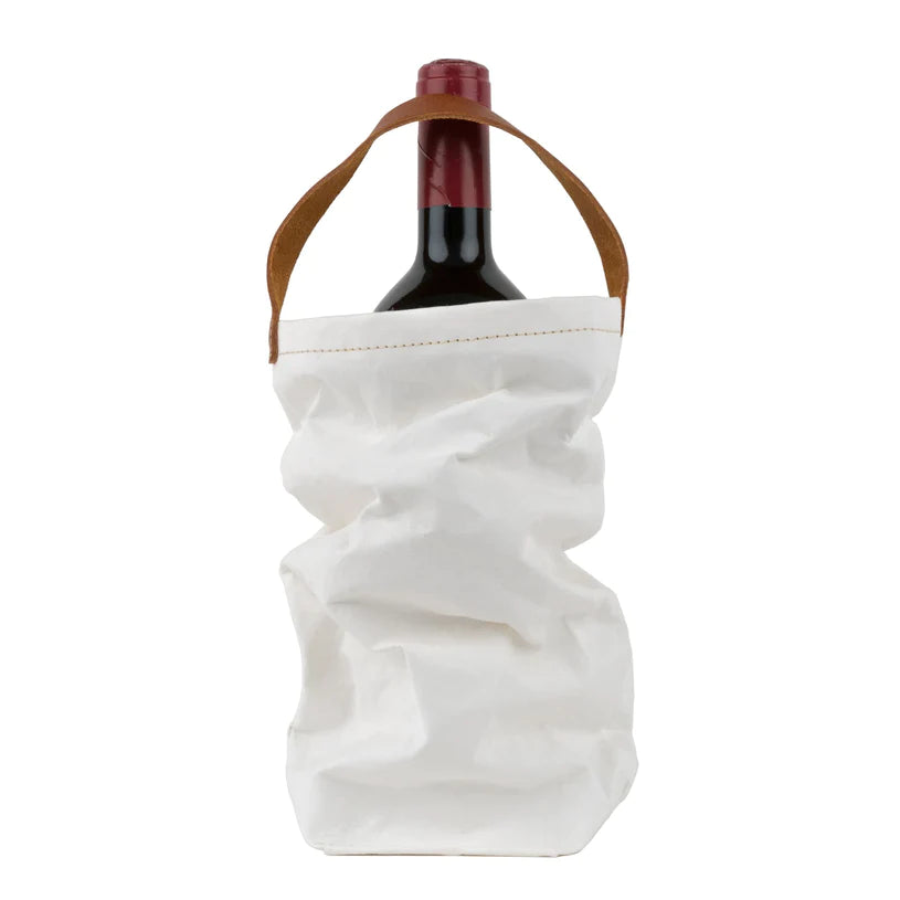 Washable Paper Wine Bag Wine Bag Uashmama White  