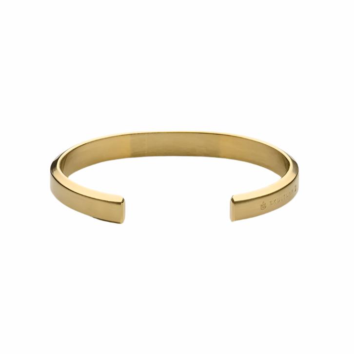 Icon Cuff Bracelet Skultuna Medium Matte Gold Plated 