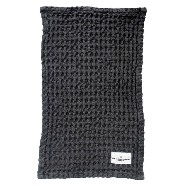 Organic Cotton Big Waffle Wash Cloth Wash Cloth The Organic Company Dark Grey  