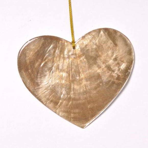 Capiz Heart Ornament Holiday Ornaments Kinta Default Title  