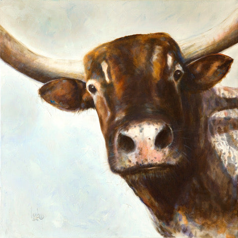 Bull Artwork Art Print Art by Leah 10x10  