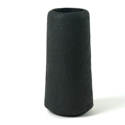 Black Paper Mache Vase, Large Vase Kinta   