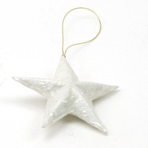 Capiz Star Ornament, White Christmas Ornament Kinta   