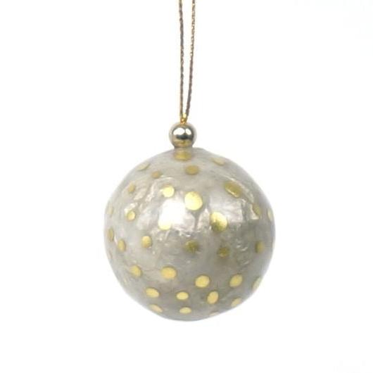 Round Ornament, Small Buff/Gold Holiday Ornaments Kinta   