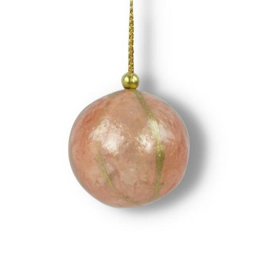 Ornament, Stripes in Rose/Gold Holiday Ornaments Kinta   