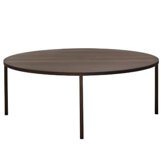 Slim+ Round Dining Table Arco Ø63" x 29.5" H Oak Veneer 