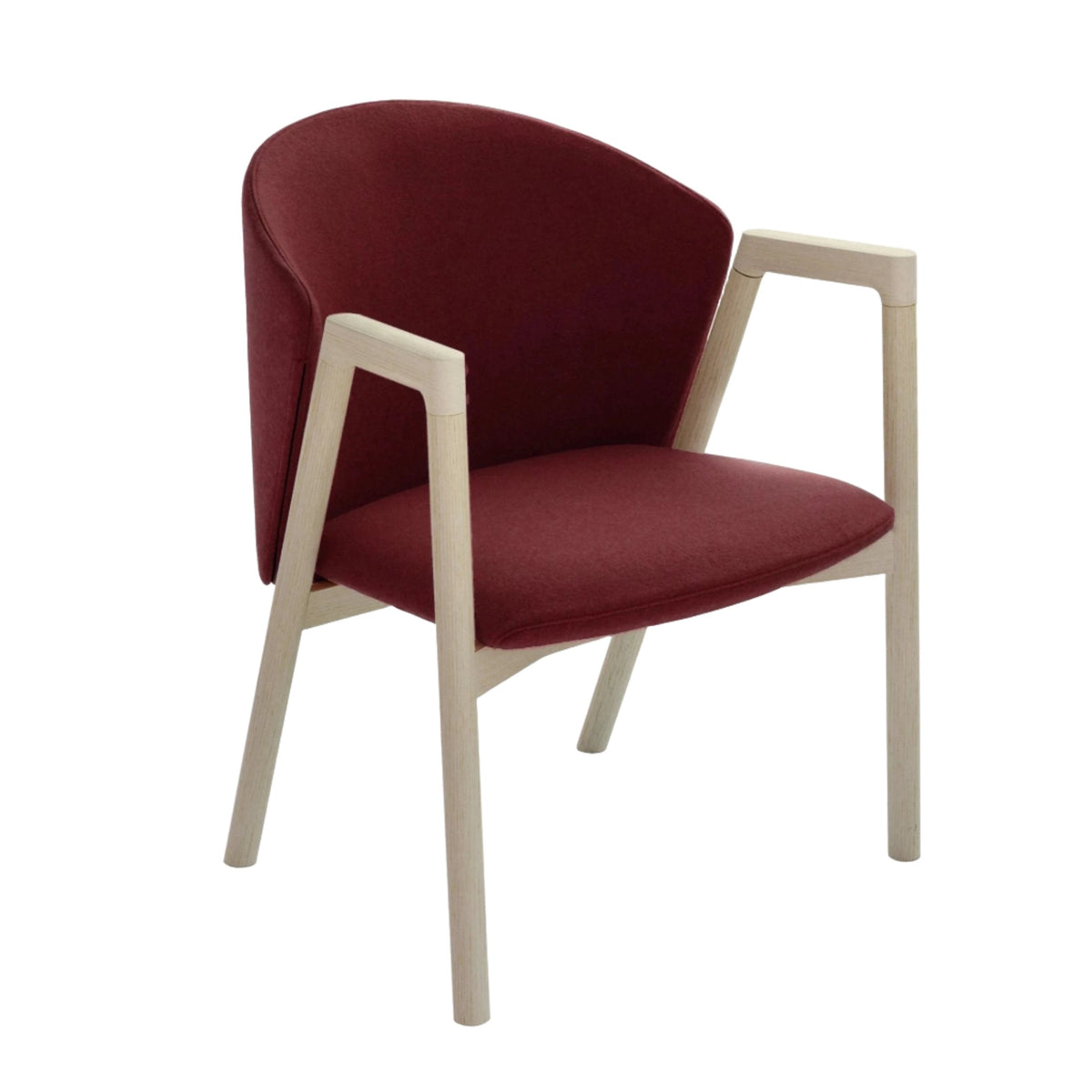 Pub Armchair Dining Chair Bensen Fabric B Ash 