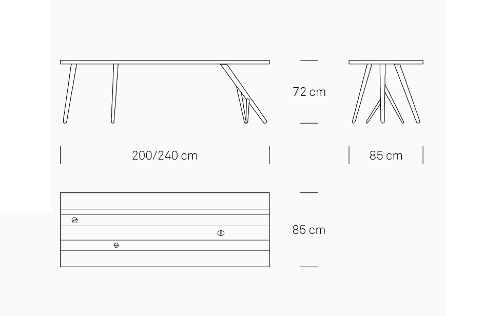 Branchmark 3 Leg Dining Table Dining Table Zanat   