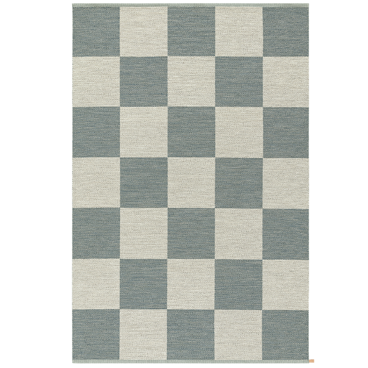 Checkerboard Icon Rug Area Rug Kasthall 2’10” x 7’11” Polarized Blue 