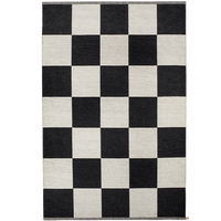 Checkerboard Icon Rug Area Rug Kasthall 2’10” x 7’11” Midnight Black 