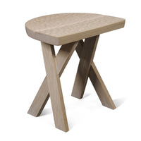 Touch Stool Half Moon Stool Zanat Maple White Oil  