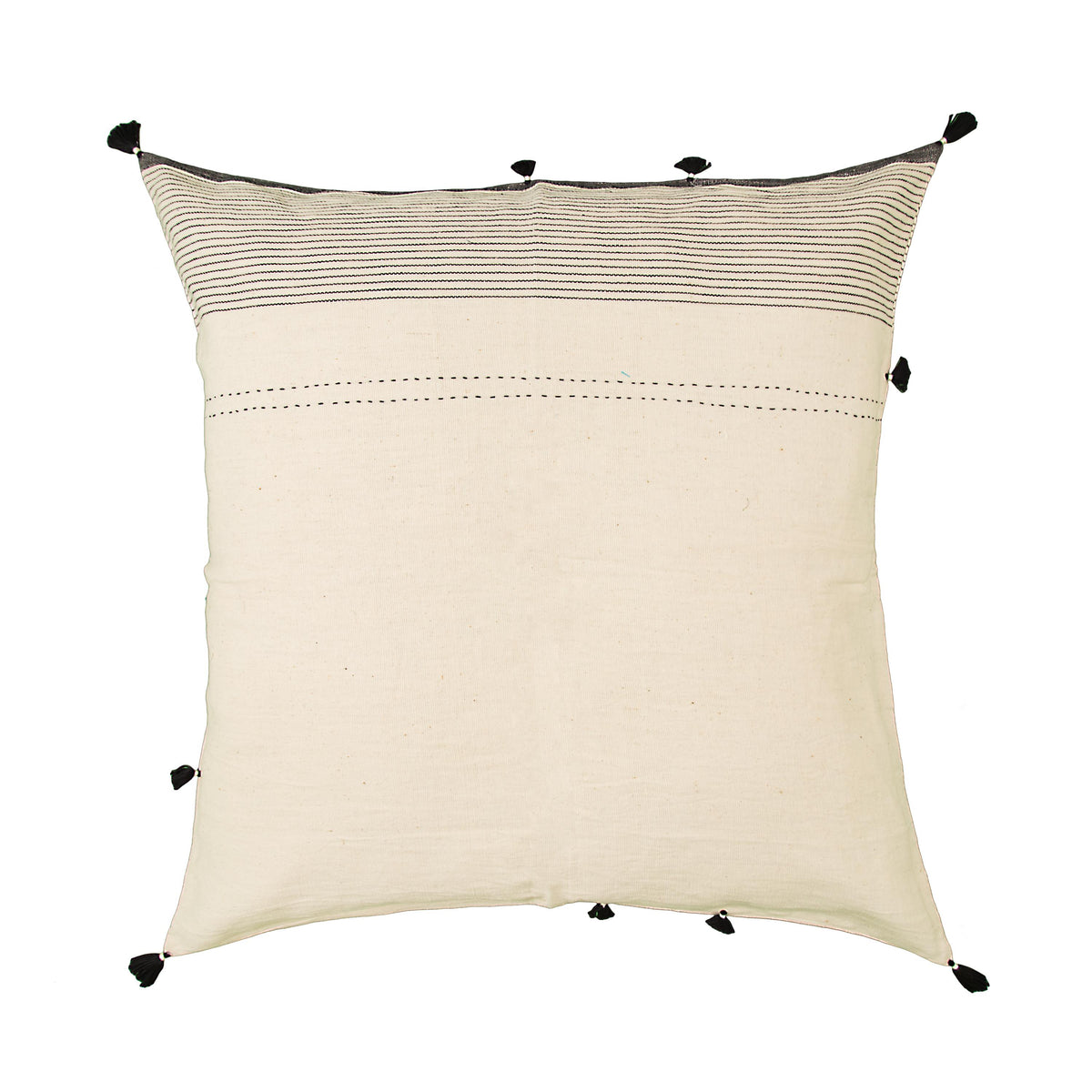 Black & White Tassel Pillow Cover Throw Pillow Injiri   