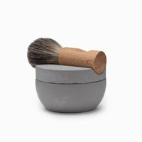 Concrete Shaving Cup w/ Soap & Shaving Brush Face Brush Iris Hantverk   