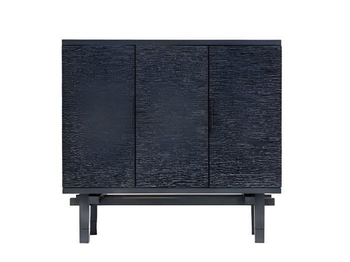 Kiam Storage Cabinet Low Sideboard Zanat Basic Maple Black Stain 