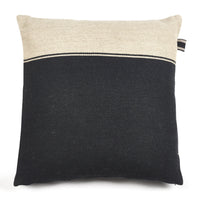 Marshall Pillow Throw Pillow Libeco 25" x 25" Marshall Black-Flax Without Fill