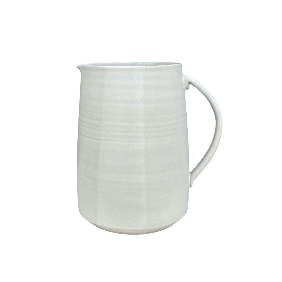 Wheel Thrown Jug with Handle Pitcher Stone by Tone   