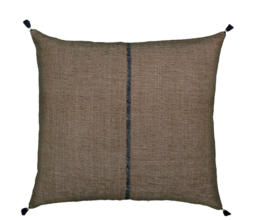 Coffee Linen Pillow Cover Throw Pillow Injiri No Fill  