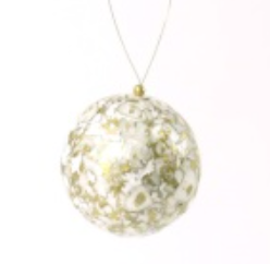 Christmas Ball Ornament, Gold Granite Holiday Ornaments Kinta   