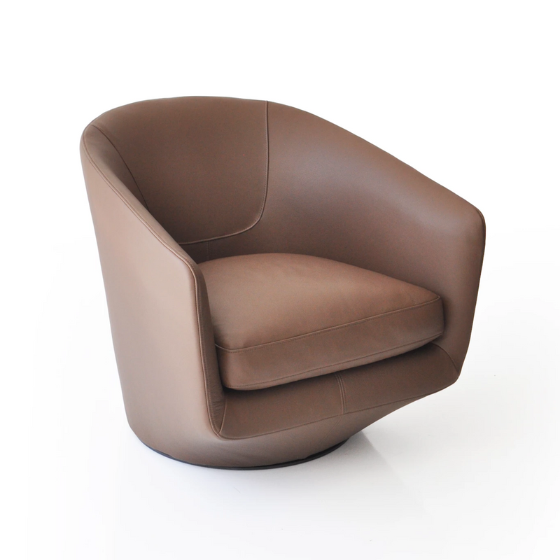 U Turn Chair Lounge Chair Bensen Chocolate Leather  