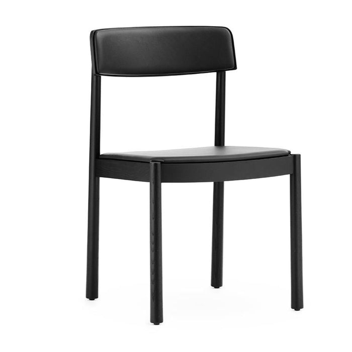 Timb Side Chair Dining Chair Normann Copenhagen With Leather Black 