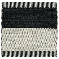 Wide Stripe Icon Rug Area Rug Kasthall 3’ x 9’ Midnight Black 554 