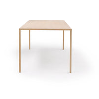 Slim Square Table Dining Table Arco 50x50x29.5 in. Oak Veneer 