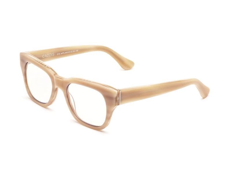 Miklos Reading Glasses, Polished Bone Readers Caddis   